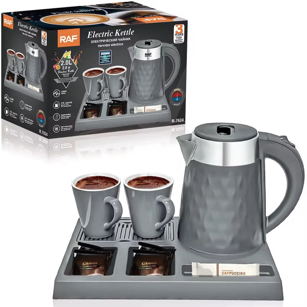 RAF Electric Kettle & Cup Set